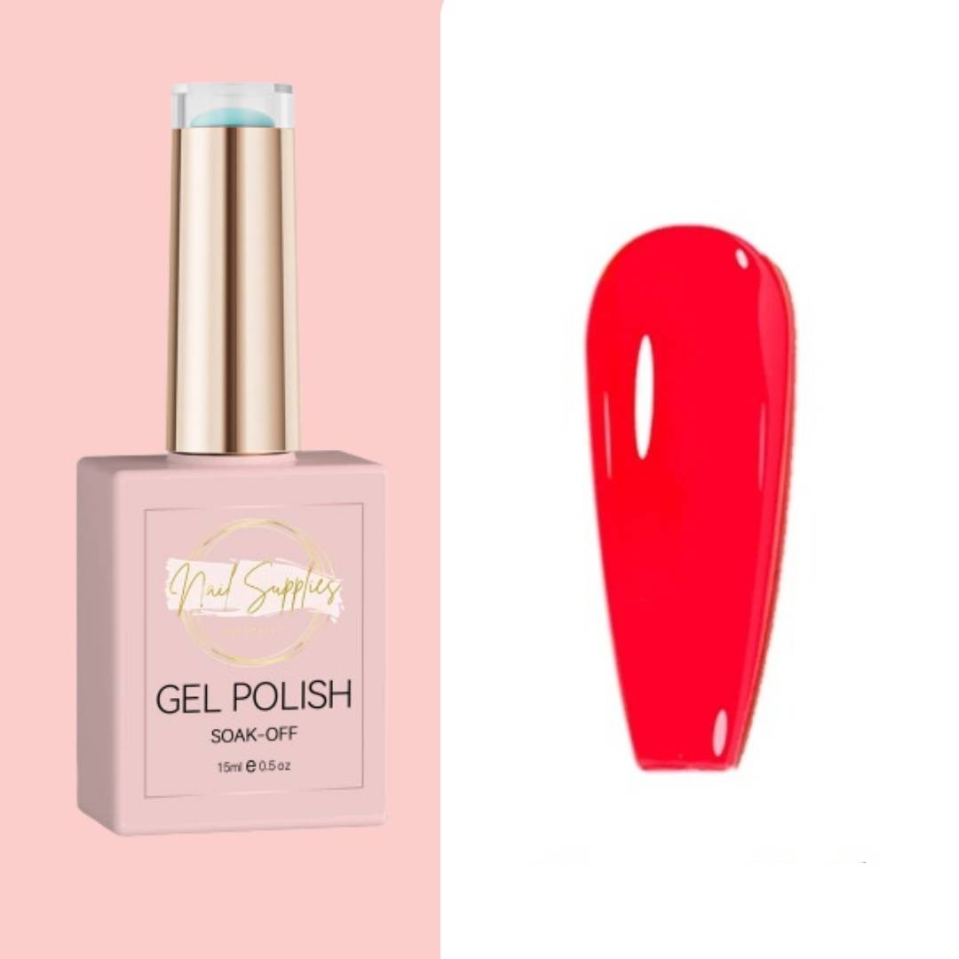 Red Neon Gel Polish By Nail Supplies Australia 