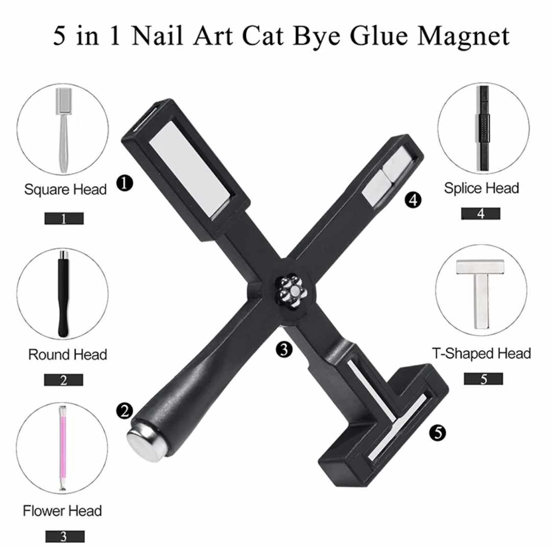 5 in 1 cat eye nail gel polish magnet