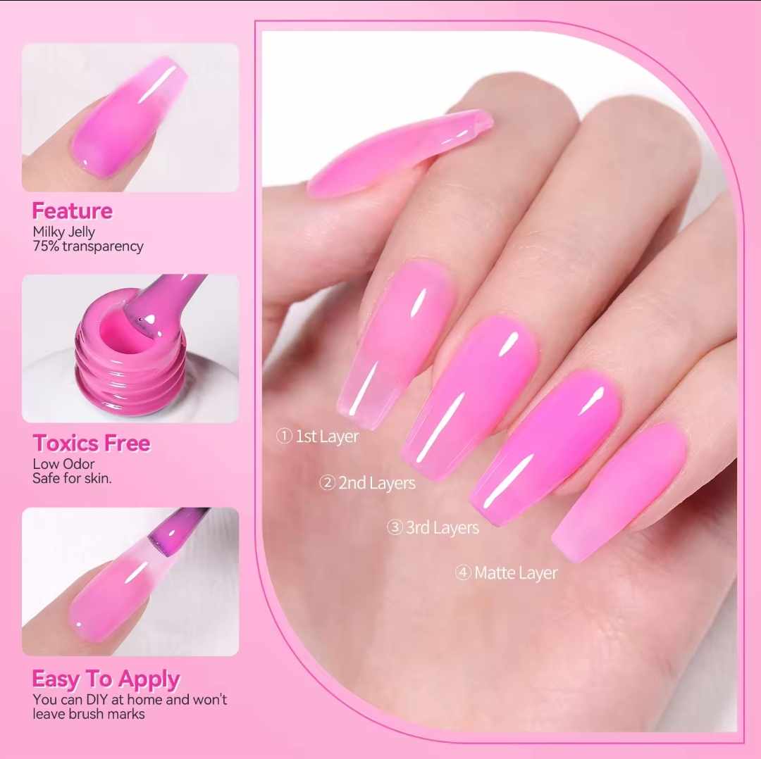 Born pretty pink gel polish 