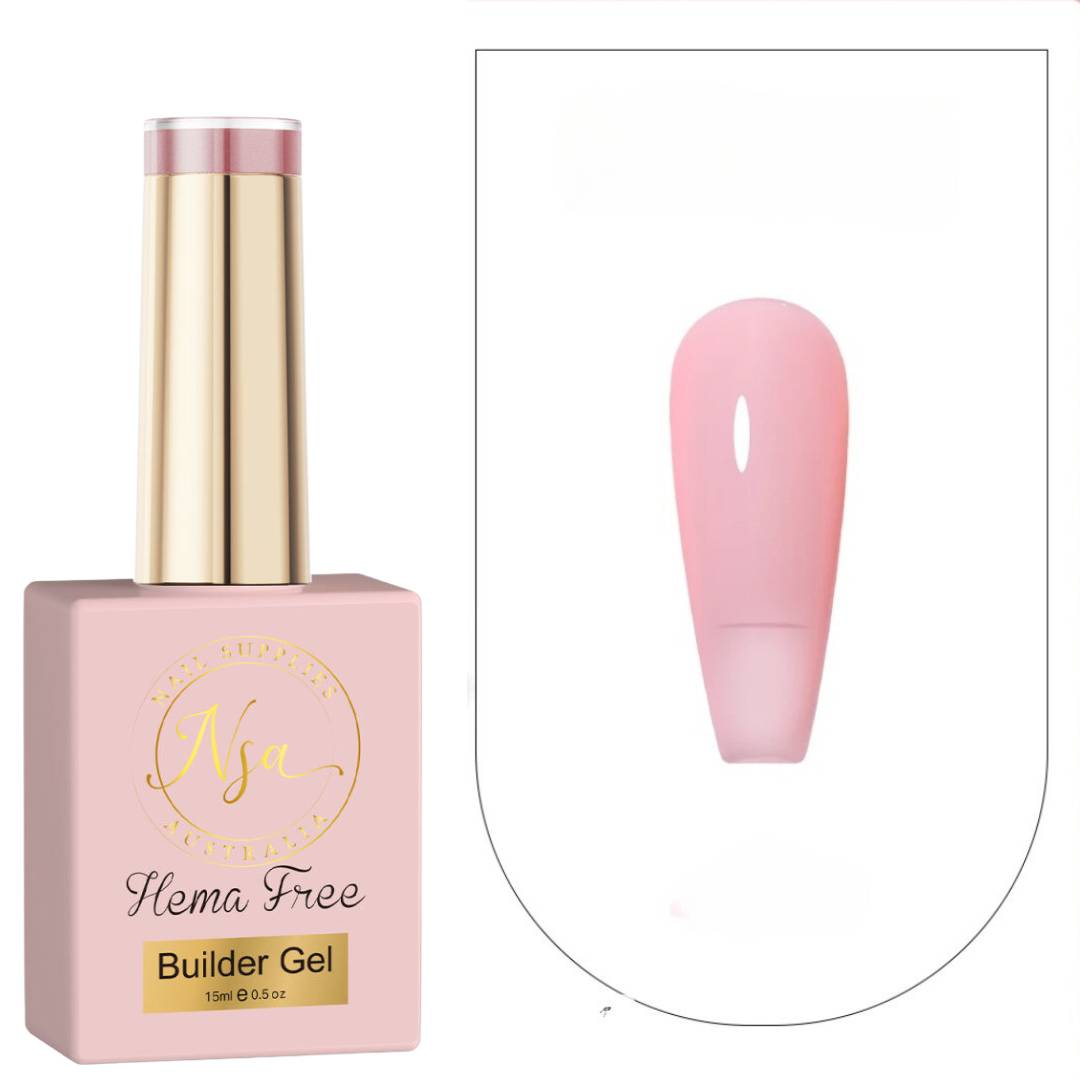 Pink builder gel by nail supplies Australia 