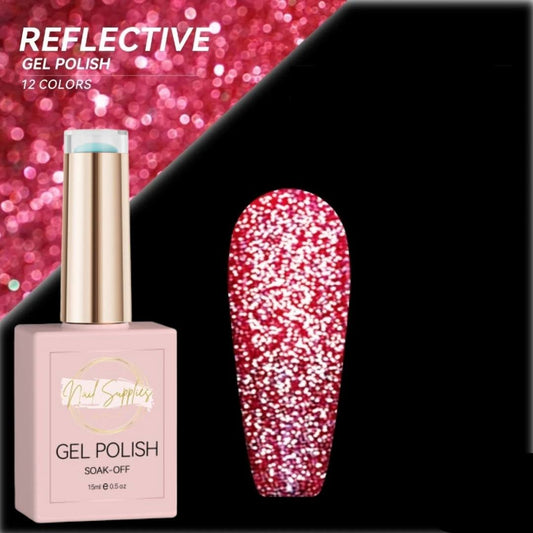 Red Reflective Gel Polish By Nail Supplies Australia