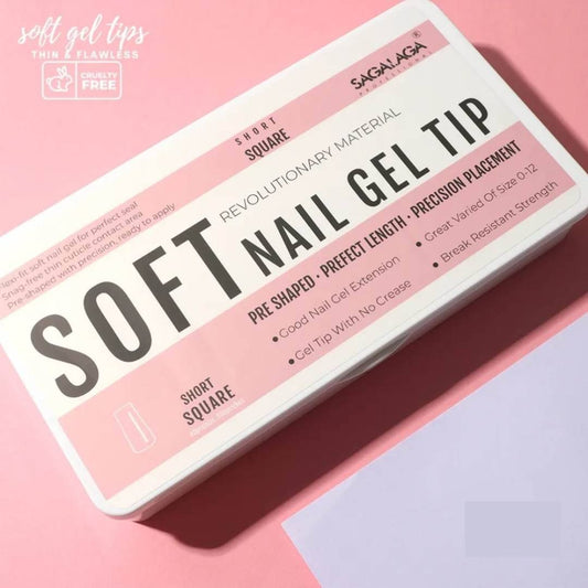Short Square soft gel nail tips 